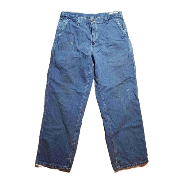 Carhartt Mens Blue 5-Pocket Jeans Size 34/30 - Picture 15 of 16